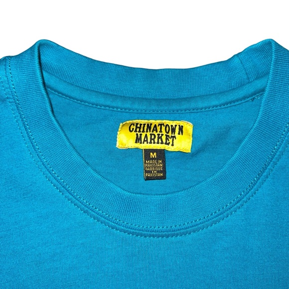 CHINATOWN MARKET Born Again Christian Dior Puff Paint Logo Tee Oversized TShirt - Picture 5 of 9